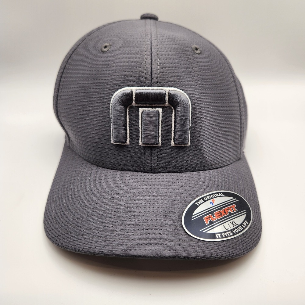 Travis Mathew Flex Fitted L XL Golf Hat Polyester Casual Logo Unisex Gray NWT